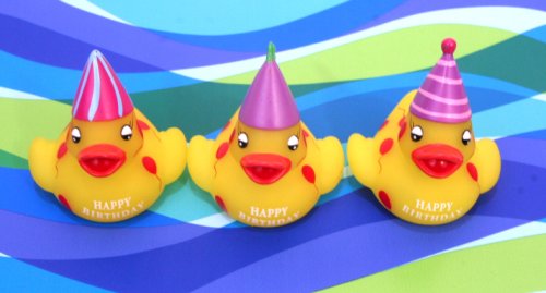Childrens Toyshop  Toys : Happy Birthday Flashing Rubber Duck Bath Toy
