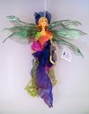 Beautiful Fanciful Fairy Fairies Blue Organza Christmas Holiday Ornament