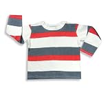 Gold Rush - Infant Boys Long Sleeve Striped Top, Red, Black