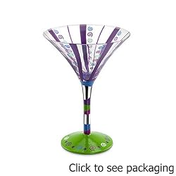 Martini Glass "Whimtini", Hand Painted Glassware