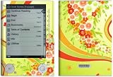 Flower Splash Design Protective Decal Skin Sticker for Sony Digital Reader PRS-505 Models