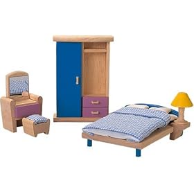 Click here to buy Plan Toy Doll House Bedroom - Neo Style by Plan Toys.