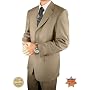 Italian Taupe Beige Mens Suits Merino Wool Hand Tailored Suit Complete Jacket and Pants