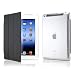 Black Triangle Multi Fold Smart Cover with Clear Secure Lock PC Back Cover Case for New iPad 3 iPad 2