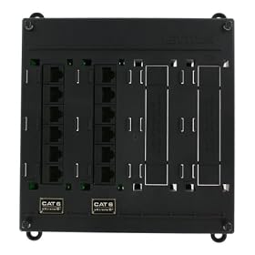 Leviton 476TM-612 Twist and Mount Patch Panel, 12 CAT 6 Ports