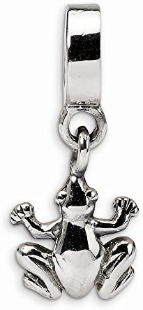 Sterling Silver Frog Dangle Bead Charm For Pandora, Biagi, Chamilia & European Bracelets, Women Jewelry