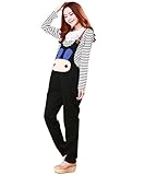 SALICO マタニティ　オールインワン 妊婦さん　レディース　ゆったり　ズボン オーバーオール パンツ　大きいサイズ「Ｍ、Ｌ、ＸＬ、ＸＸＬ」 (ブラック, M)
