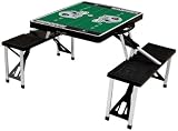 NFL Oakland Raiders Football Field Design Portable Folding Table/Seats, Black