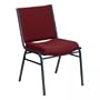 Heavy Duty, 3'' Thickly Padded, Burgundy Patterned Upholstered Stack Chair [XU-60153-BY-GG]