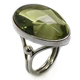 Sterling Silver Caribbean Amber Oval Ring