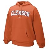 Nike Clemson Tigers Orange Arch Lettering Hoody Sweatshirt