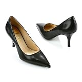 Cole Haan Fiona Black Leather Mid Air Pumps