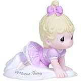 Precious Moments, Baby Gifts, "Growing In Grace, Precious Baby", Bisque Porcelain Figurine, Blonde Girl, #133023