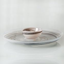 Alabaster Chip and Dip Set (Taupe)
