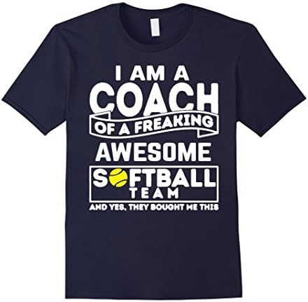 Men's Softball Coach Shirts - Softball Coach T shirt Large Navy