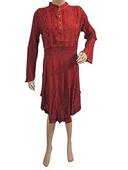 Mandarin Collar Floral Print Long Sleeves Rayon  Dress