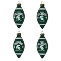 Michigain State 4-Pk Ornament Set