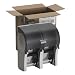 Georgia-Pacific Compact 56744 Quad Translucent Smoke Vertical Four Roll Coreless Tissue Dispenser, 11.750" Width x 13.250" Height x 6.900" Depth