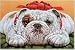 Bulldog Fa La La Boxed Christmas Cards - 16 Cards & 17 Envelopes