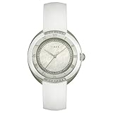 Timex Women's T2M593 Diamond Accented White Strap Stainless Steel Bracelet Watch