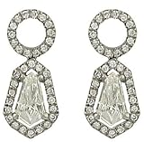 Kite Shaped Diamond Earrings wDiamond Circles 1.31cttw