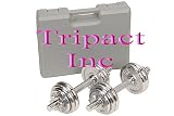 Seen On Tv New 35 Lb Chrome Dumbell Set 12 Pieces, 8 x 2.5 Lbs and 4 x 1.25 with Carrying Case Heavy Duty