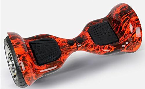 SJF BRAND Street Edition Larger 10 Inch Air Tires Outdoor Electric Scooter Hoverboard Hawk Rider (red)