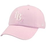 Tampa Bay Rays Hats : New Era Tampa Bay Rays Ladies Pink Ribbon Adjustable Hat