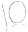 BIG BLING HOOPS! 2.75" Crystal Pave Hoops for Pierced Ears