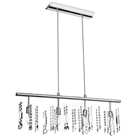 Dainolite 85305-PC-CRY 4-Light Crystal Chandelier, Polished Chrome