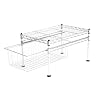 Seville Classics 11-1/2-Inch by 17-1/2-Inch by 10-Inch Single Basket Organizer, Chrome