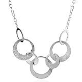 Sterling Silver Rolo Chain with Retro Circles 18"