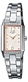 Casio - SHN-4011D-7A2EF - Montre Femme - Quartz analogique - Empierree - Cadran Argent - Bracelet en Acier