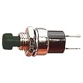 Black 2 Tag 1 A SPST Round Metal Miniatur-Druckschalter