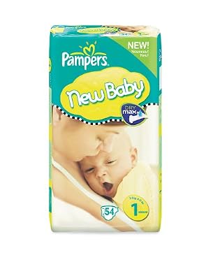 Pampers New Baby Nappies - 54pk