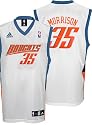 Adam Morrison Youth Jersey: adidas White Replica #35 Charlotte Bobcats Jersey