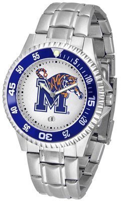 Memphis Tigers Suntime Competitor Game Day Steel Band Watch - NCAA College Athletics