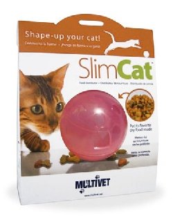 Multivet Slimcat Cat Toy Feeder Ball (Pink)