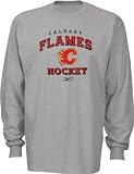 Calgary Flames Stacked Logo Long Sleeve T-Shirt - Large