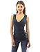 PattyBoutik Women's V Neck Corset Ruched Tank Top