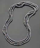 Black Cultured Freshwater Pearl Endless Strand, 100