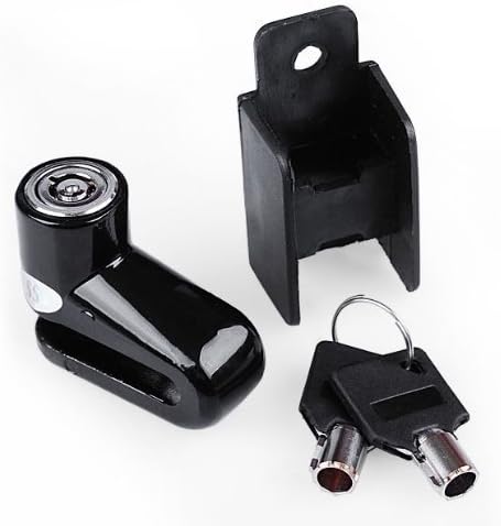 Oren Bravo Mini Bicycle Disc Brake Lock with Two Keys - Portable Anti-theft Disc Brake Rotor Wheel Lock - Security Lock for Mountain Bike Bicycle Motorbike Motorcycle (Black)