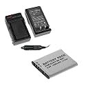 Lithium-Ion Battery + Battery Charger with Car Adapter for Sony Compact Cyber-shot DSC-S780 / Cyber-shot DSC-S950 / Cyber-shot DSC-S950/B / Cyber-shot DSC-S950/P / Cyber-shot DSC-S750 / CyberShot DSC-S980 / DSC-S980/P / DSC-S980/B / Sony Webbie HD MHS-PM1 / MHS-PM1/D / MHS-PM1/V