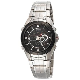 Casio Men's Ana-Digi Edifice Thermometer Bracelet Watch #EFA119BK-1AV
