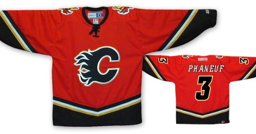 Buy PHANEUF #3 Calgary Flames CCM 550 Series Replica NHL Hockey Jersey (NHLPA Certified Custom Sewn...