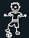 My Family Car Stick Figure Sticker Decal Boy Teenager Football Soccer- OB7