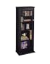 Atlantic 22135383 Allegro 234 CD 104 DVD/BluRay/Games Wood Cabinet with Glass Door (Black)