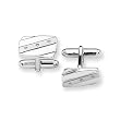 Sterling Silver Diamond Cuff Links