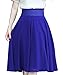 Face N Face Women's Chiffon Casual High Waist Pleated A Line Full Midi Skirt