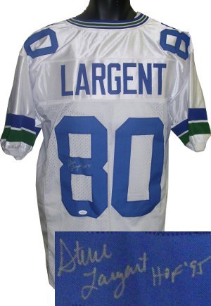 Steve Largent Signed Seattle Seahawks Jersey - HOF 95